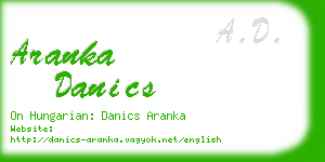 aranka danics business card